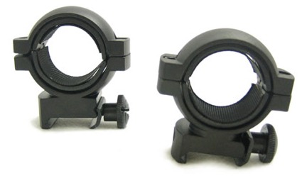  ()    NcSTAR RB 18/2 1"  WEAVER RING / BLACK / FLAT STUD-LOW.